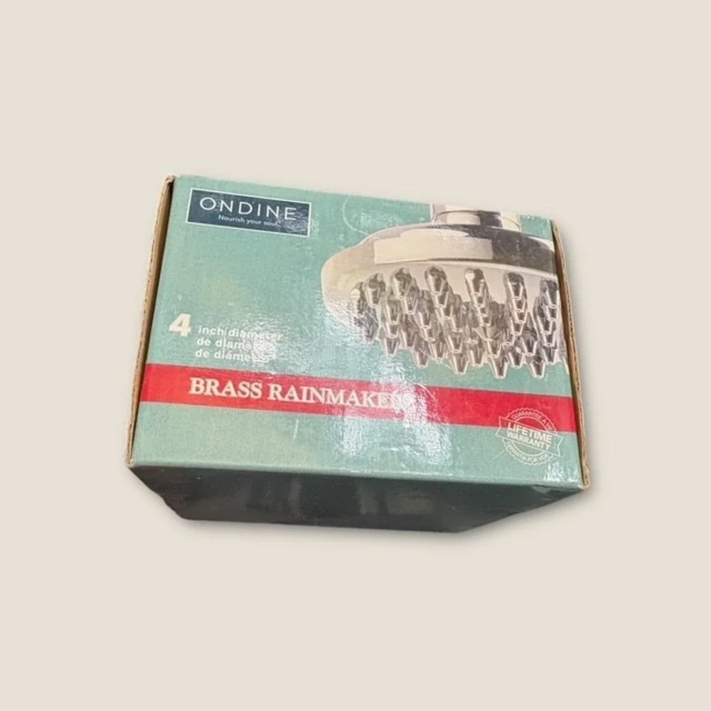 Ondine Brass Rainmaker 4-Inch Chrome Showerhead CY049CH New in Box